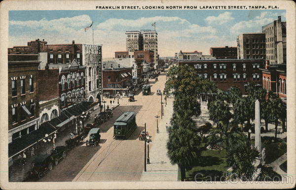 Franklin Street, Looking North From Lafayette Street Tampa Florida