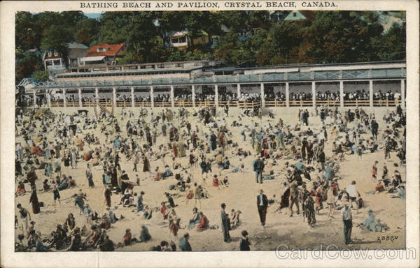 Bathing Beach and Pavilion Crystal Beach Canada Ontario