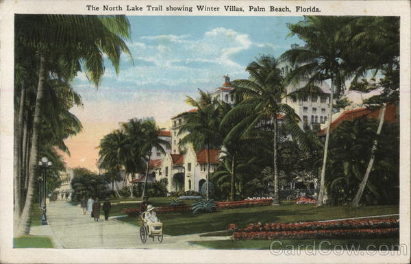 The North Lake Trail Showing Winter Villas Palm Beach Florida