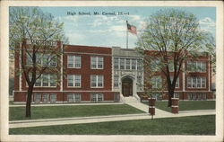 High School Mount Carmel, IL Postcard Postcard Postcard