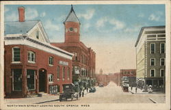 North Main Street Looking South Orange, MA Postcard Postcard Postcard