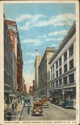 Fourth Street, Looking Towards the River Postcard