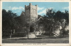 M. E. Church Yates Center, KS Postcard Postcard Postcard