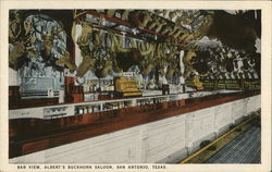 Bar View, Albert's Buckhorn Saloon San Antonio, TX Postcard Postcard Postcard