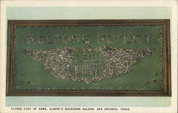 Flyers Coat of Arms, Albert's Buckhorn Saloon San Antonio, TX Postcard Postcard Postcard