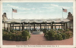Ocean Sun Deck, Marlborough-Blenheim Hotel Atlantic City, NJ Postcard Postcard Postcard