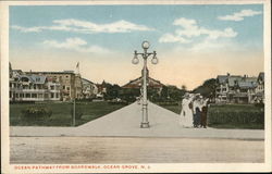 Ocean Pathway From Broadwalk Ocean Grove, NJ Postcard Postcard Postcard