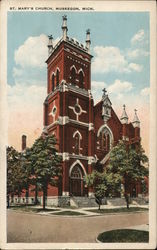 St. Mary's Church Muskegon, MI Postcard Postcard Postcard