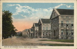 Row of Government Shops, Rock Island Arsenal Illinois Postcard Postcard Postcard