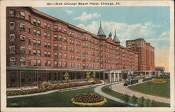 New Chicago Beach Hotel Postcard