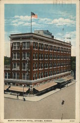 North American Hotel Ottawa, KS Postcard Postcard Postcard