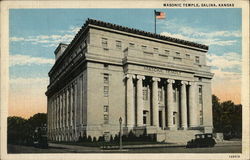 Masonic Temple Salina, KS Postcard Postcard Postcard