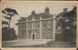 High School Lichfield, England Postcard Postcard Postcard