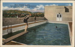 Roof Garden Plunge, the Langham Hotel and Apartments Los Angeles, CA Postcard Postcard Postcard