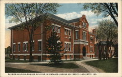 Physics Building, Science Building in Distance, Purdue University Lafayette, IN Postcard Postcard Postcard