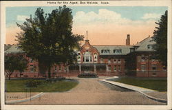 Home for the Aged Des Moines, IA Postcard Postcard Postcard