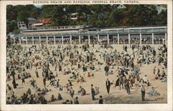 Bathing Beach and Pavilion Postcard