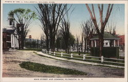 Main Street and Common Plymouth, NH Postcard Postcard Postcard