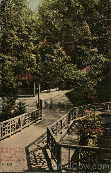 Rustic Bridge Over Trout Pond, Riverton Park Portland Maine