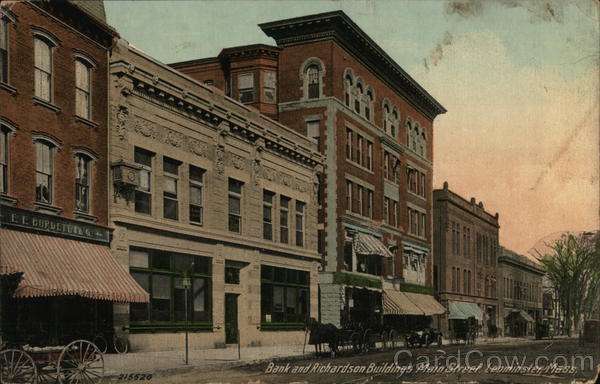 Bank and Richardson Buildings Main Street Leominster Massachusetts