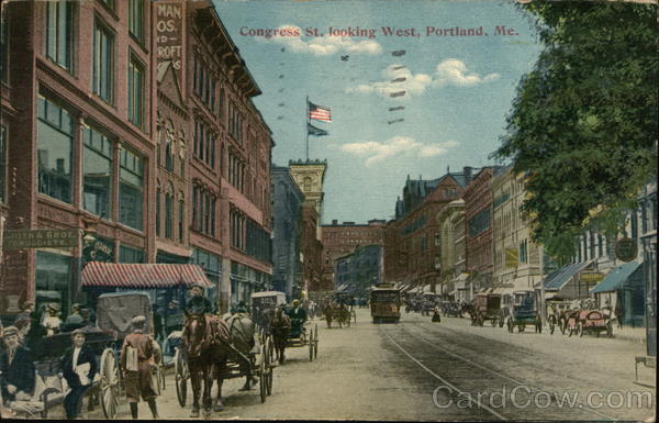 Congress St. looking West Portland Maine