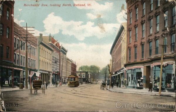 Merchants' Row, Looking North Rutland Vermont