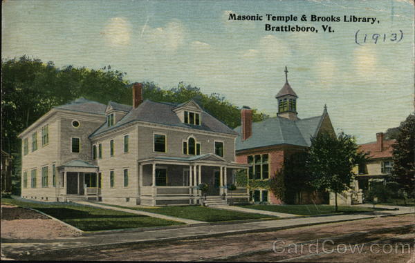 Masonic Temple & Brooks Library Brattleboro Vermont