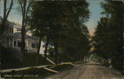 Spring Street Dexter, ME Postcard Postcard Postcard