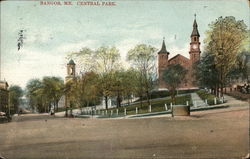 Central Park Bangor, ME Postcard Postcard Postcard