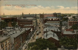 Congress Street from Fidelity Trust Building Portland, ME Postcard Postcard Postcard