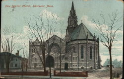 New Baptist Church Worcester, MA Postcard Postcard Postcard