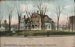 Kingman Place, Corner of Main and Belmont Sts. Postcard