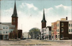 Hospital Square Lewiston, ME Postcard Postcard Postcard