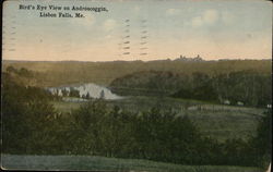 Bird's Eye View on Androscoggin Lisbon Falls, ME Postcard Postcard Postcard