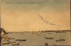 Panorama of Marblehead Harbor Massachusetts Postcard Postcard Postcard