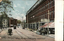 Main Street Looking Toward Court Postcard