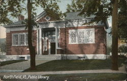 Public Library Northfield, VT Postcard Postcard Postcard