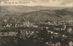 View from Mt. Tom Woodstock, VT Postcard Postcard Postcard