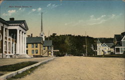 Looking Along Main Street Postcard