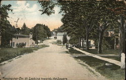 Manchester Center Looking Towards the Square Postcard