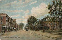Main Street Looking North Postcard