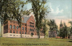Vermont Williams Hall and Main Building University of Vt. Burlington Postcard Postcard Postcard