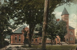 N Hall & High School Windsor, VT Postcard Postcard Postcard