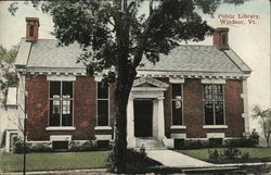 Public LIbrary Windsor, VT Postcard Postcard Postcard