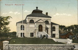 Memorial Hall Rutland, VT Postcard Postcard Postcard