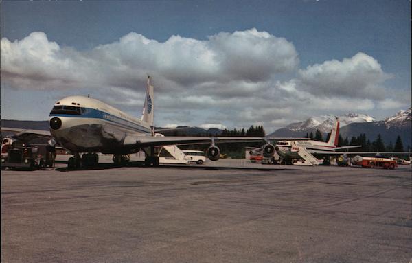 Jets of Pan American Airways and Pacific Northern Airlines