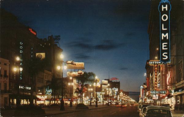 Canal Street at Night New Orleans Louisiana