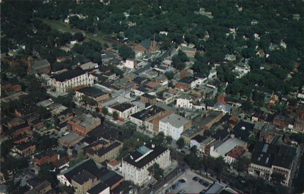 Aerial View of Saratoga Springs New York