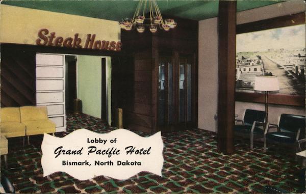 Lobby of Grand Pacific Hotel Bismarck North Dakota