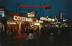 Boardwalk after Sunset Wildwood, NJ Postcard Postcard Postcard